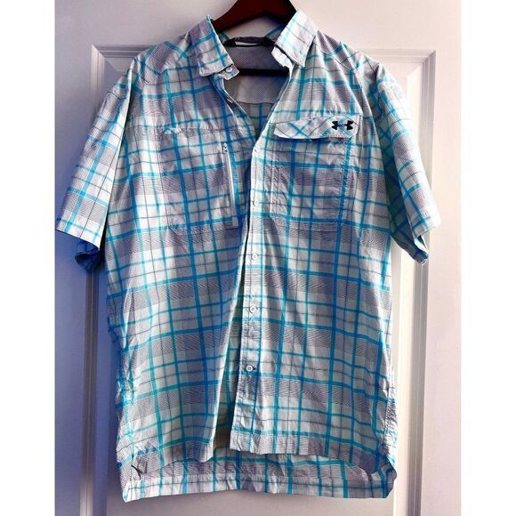 Under Armour Men's Size Large Heat Gear Shirt With Ventilated C-Shaped Back - Picture 5 of 9